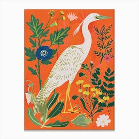 Spring Birds Egret 3 Canvas Print