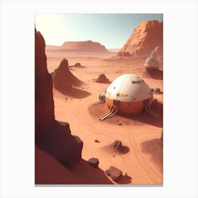 Fantasy: colony on Mars Canvas Print