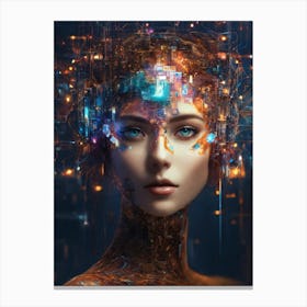 Cybernetic Woman,digital Canvas Print