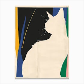Cat 2 Cut Out Collage Canvas Print