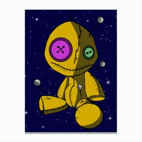 Teddy Bear In Space Canvas Print