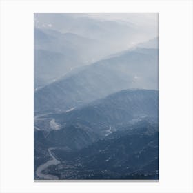 Aerial View Of Mountains Canvas Print