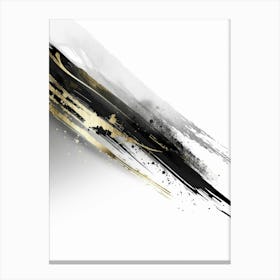 Abstract Black And Gold Painting 93 Canvas Print