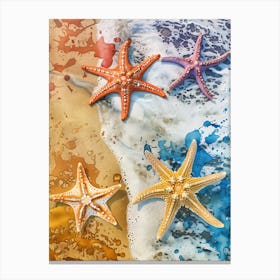 Starfish On The Beach 15 Canvas Print