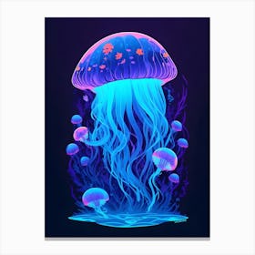 Jellyfish Colorful Canvas Print