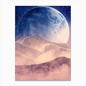Moon Space Planet Star Universe Science Fantasy Canvas Print
