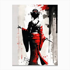 Geisha Painting 3 Canvas Print