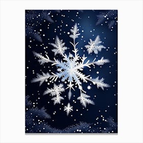 Stellar Dendrites, Snowflakes, Neutral Abstract 1 Canvas Print
