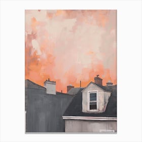 Nice Rooftops Morning Skyline 1 Canvas Print