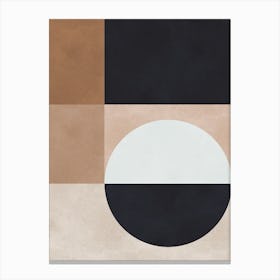 Geometric harmony in brown 1 Canvas Print