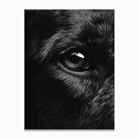 Black Labrador Dog Eye. Generated AI. Art Print Leinwandbild