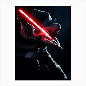 Dark Jedi with Lightsaber Star Wars poster #2 Canvas Print