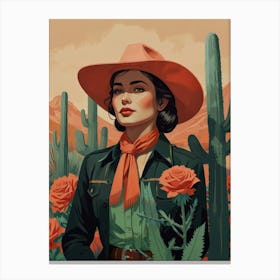 Cactus Woman Canvas Print