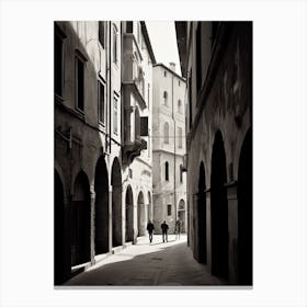 Perugia, Italy,  Black And White Analogue Photography  2 Canvas Print
