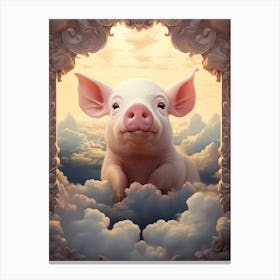 Pig In The Clouds 1 Canvas Print