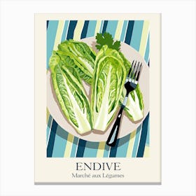 Marche Aux Legumes Endive Summer Illustration 7 Canvas Print