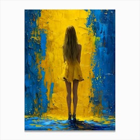 Girl In Yellow Dress Canvas Print