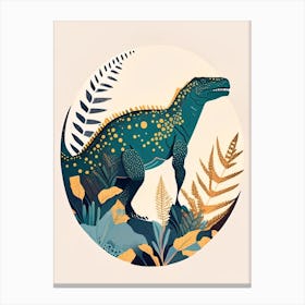 Lesothosaurus Terrazzo Style Dinosaur Canvas Print