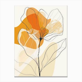 Orange Flower 4 Canvas Print