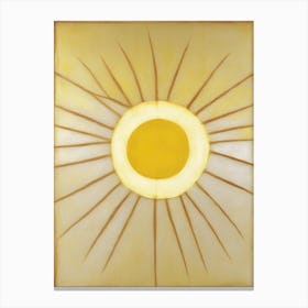 Sun Symbol Abstract Painting Canvas Print