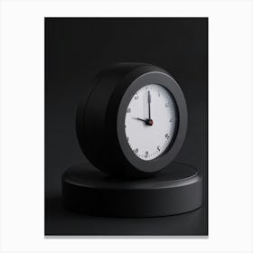 An Isolated Digital Render Of A Sleek Round Business Alarm Clock Its Iconic Pictogram Encased With Canvas Print