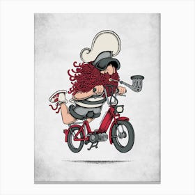 Sailor Scooter 2 Canvas Print