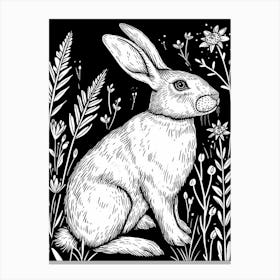 Polish Rex Rabbit Minimalist Illustration 2 Canvas Print