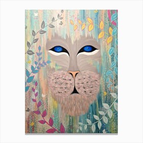 Lion With Blue Eyes Canvas Print