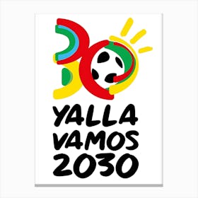 Logo For Yalla Vamos 2020 Canvas Print