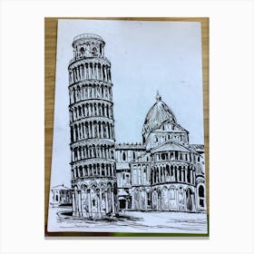 Leaning Tower Of Pisa Canvas Print