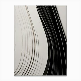 Abstract Black And White Paper Canvas Print