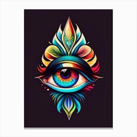 Perception, Symbol, Third Eye Tattoo 2 Canvas Print