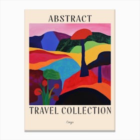 Abstract Travel Collection Poster Congo 1 Canvas Print