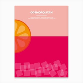 Cocktail Poster Cosmopolitan 2 Canvas Print