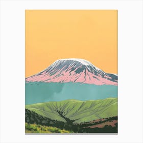 Mount Monadnock Usa Color Line Drawing (5) Canvas Print