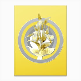 Botanical Sabot des Alpes in Gray and Yellow Gradient n.168 Canvas Print