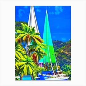 Mayreau Saint Vincent And The Grenadines Pop Art Photography Tropical Destination Canvas Print