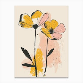 Ottawa Flower Market Boho Minimalist Style Canvas Print