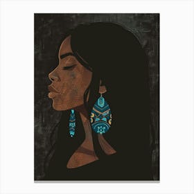 Woman With Earrings 2 Canvas Print