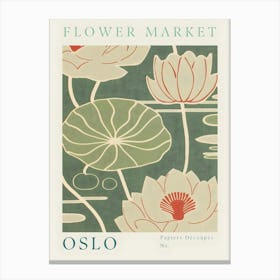 Flower Market Oslo Canvas Print