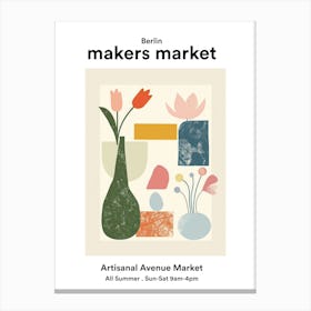 Berlin Artisanal Avenue Market 3 Canvas Print