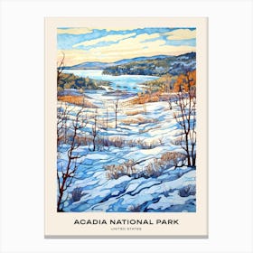 Acadia National Park United States Of America 3 Poster Canvas Print