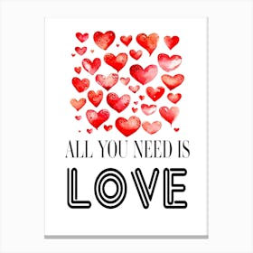 Love And Hearts, This Valentine's Canvas Print