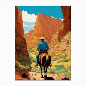 Cowboy In The Desert 1 Canvas Print