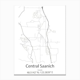 Central Point,United States Minimalist Map Canvas Print