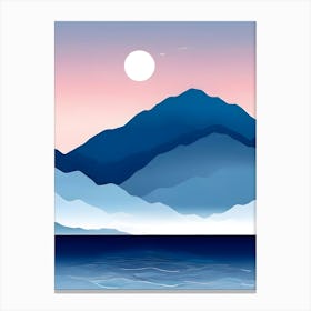 Landscape With Mountains And Water Canvas Print