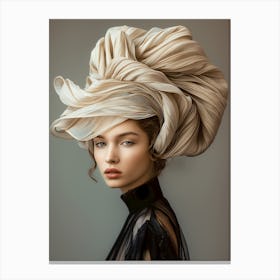 "Woman in Oversized Hat" Canvas Print