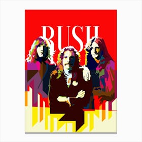 RUSH Progressive Rock Pop Art WPAP Canvas Print