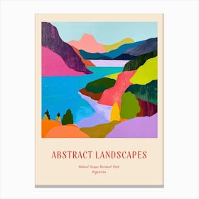Colourful Abstract Nahuel Huapi National Park Argentina 3 Poster Canvas Print