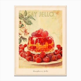 Raspberry Jelly Retro Collage 4 Poster Canvas Print